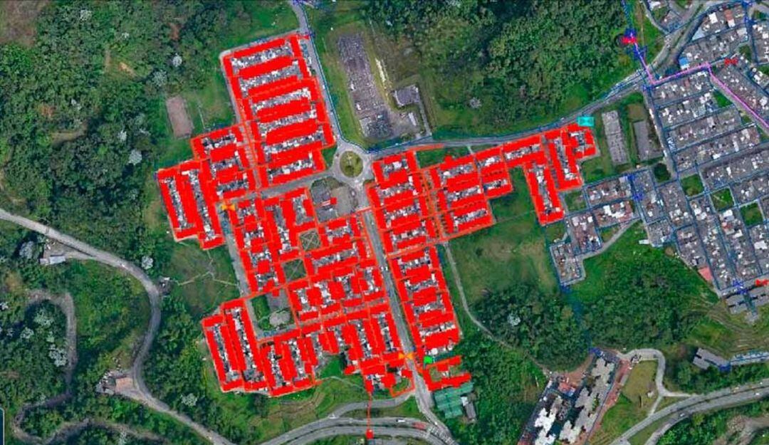 Zona de la suspensión del servicio