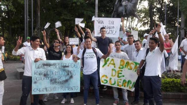 Jóvenes respaldo el acuerdo de paz