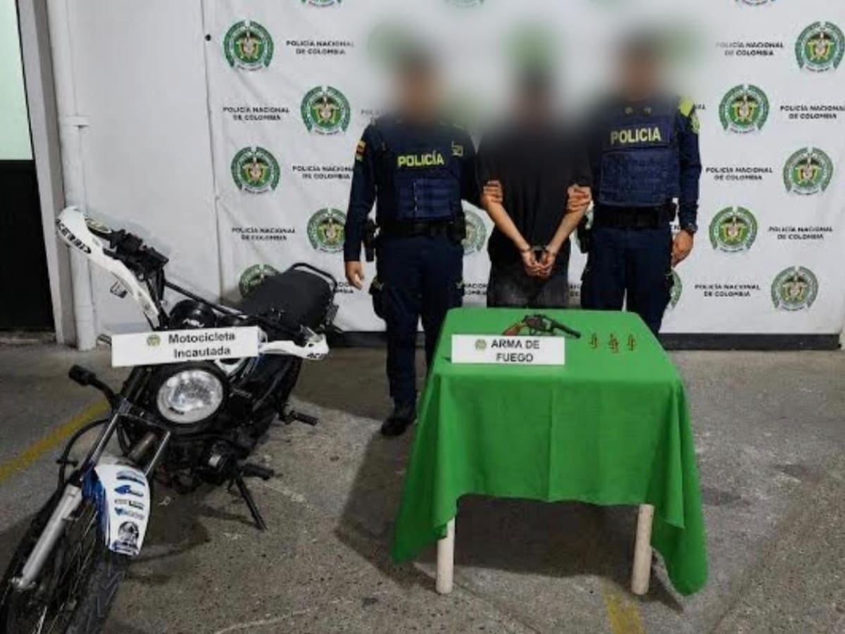 Detenido motociclista en Regidor- Bolívar con arma de fuego ilegal
