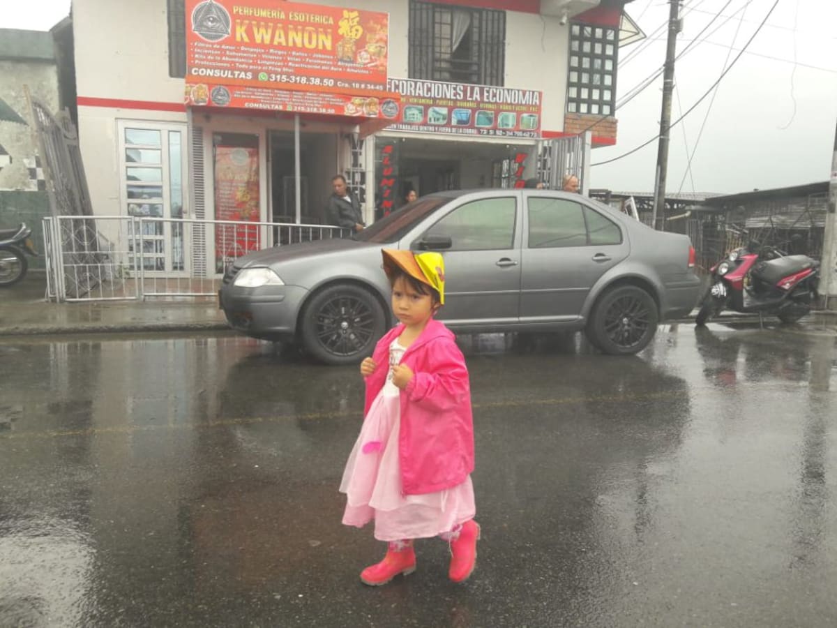 Los niños disfrazados haciendo honor a la fauna de la región amenazada por la megaminería