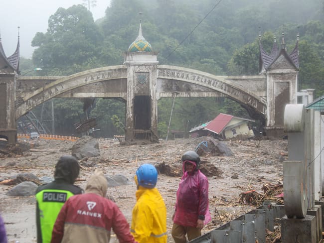 Inundaciones por lluvias en Indonesia. Foto: Adi Prima/Anadolu via Getty Images