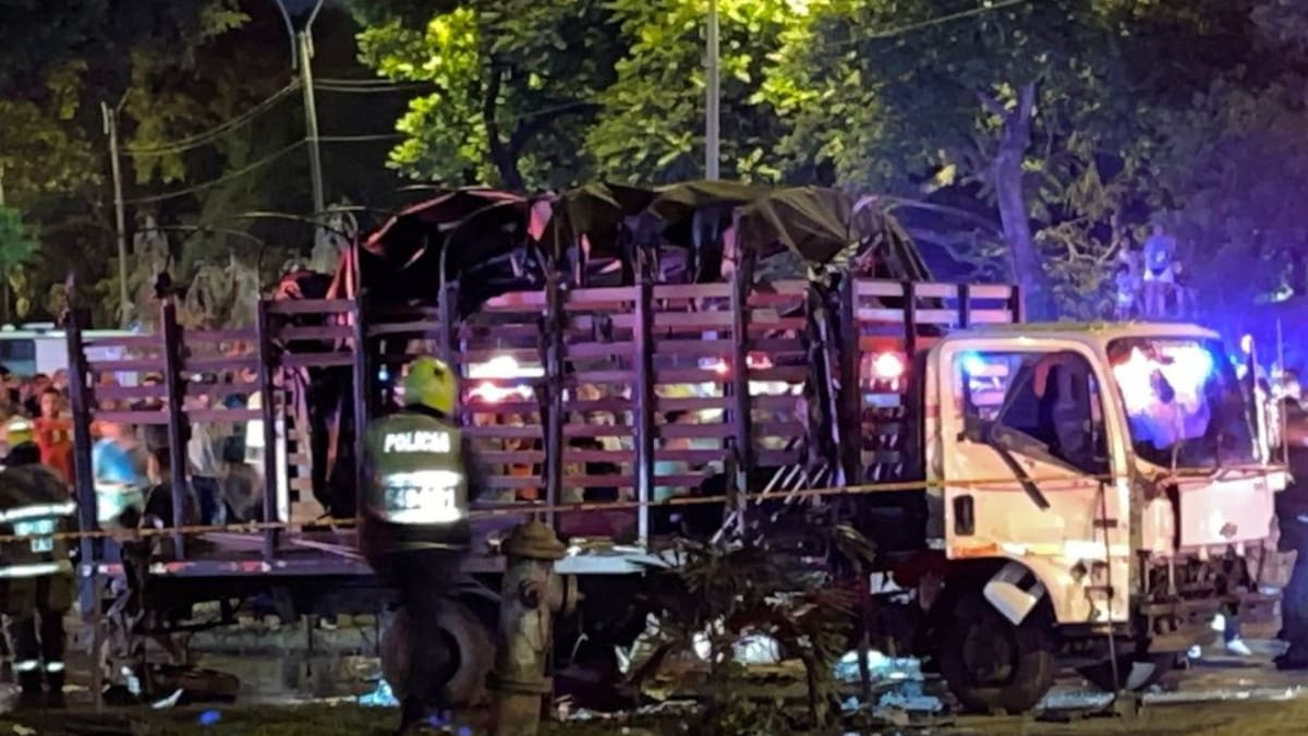 Atentado con explosivos contra un camión con policías al oriente de Cali