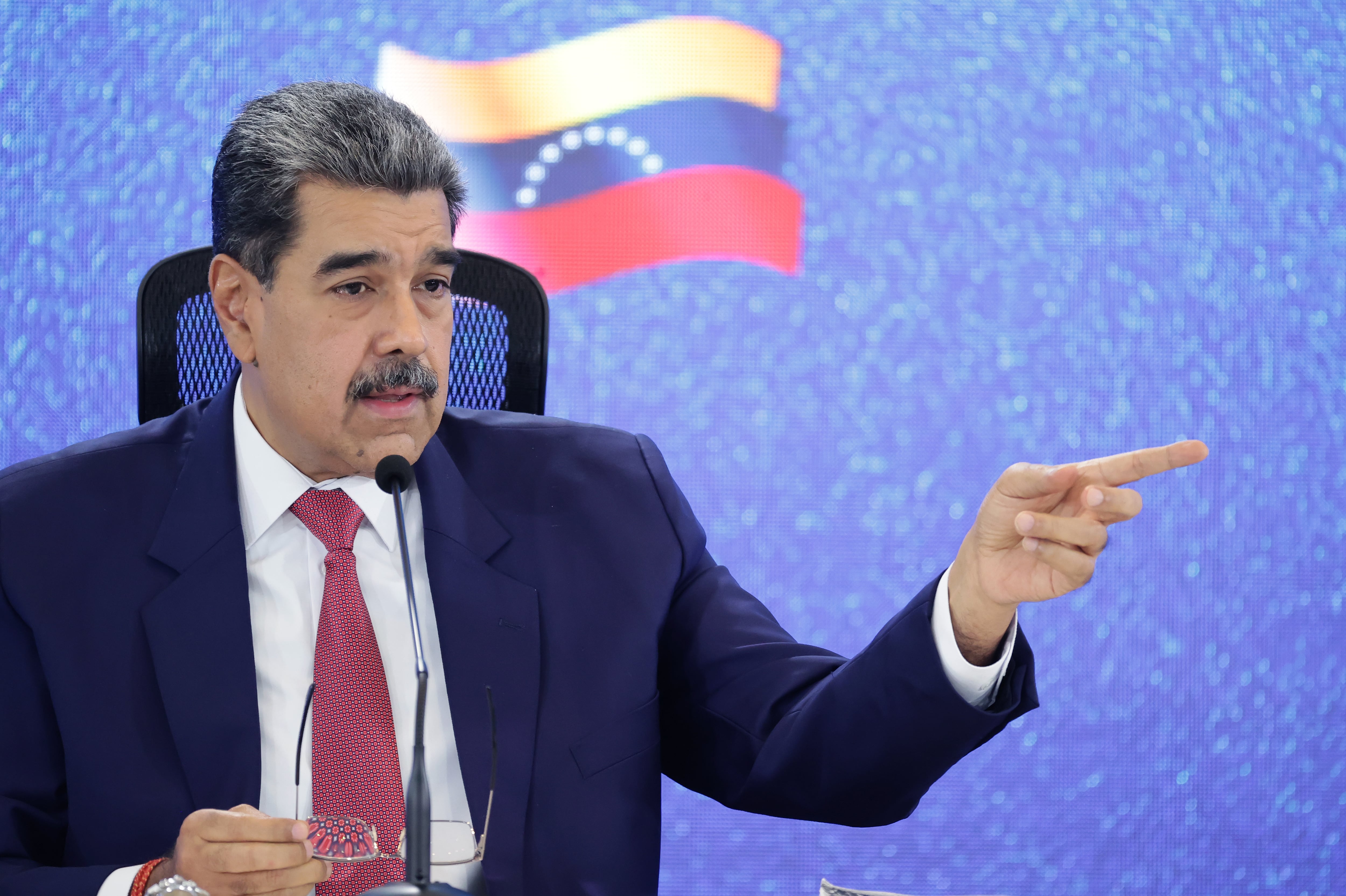 El presidente de Venezuela, Nicolás Maduro, habla en una rueda de prensa el lunes 15 de septiembre en Caracas (Venezuela). FOTO: EFE/Miguel Gutiérrez