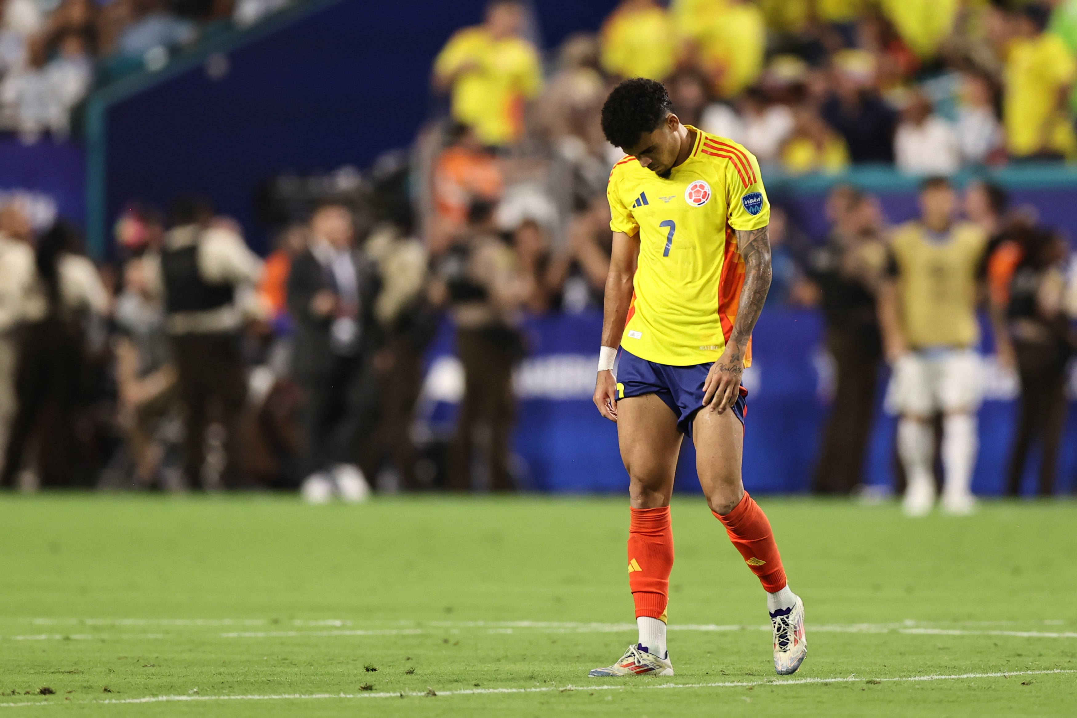 Luis Díaz tras caer en la final de la Copa América ante Argentina. (Photo by Omar Vega/Getty Images)