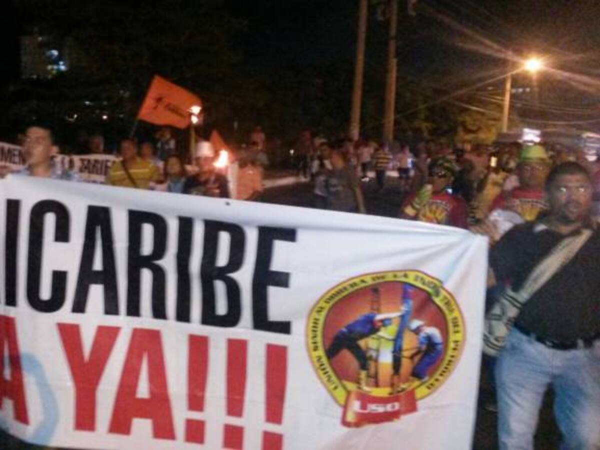 Centenares de personas protestaron contra Electricaribe en Cartagena