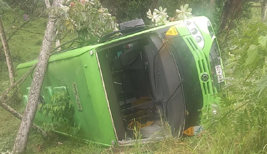 Accidente en la vía a la Buitrera