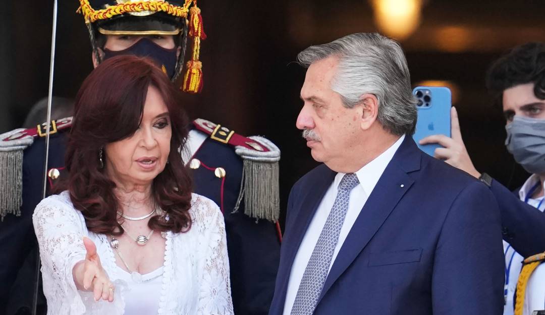Cristina Kirchner y Alberto Fernández, distanciados en Argentina. Foto: Getty