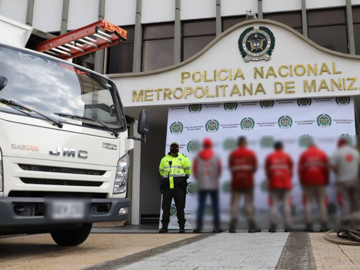 Capturados en Manizales al parecer por hurtar cable para vender el cobre