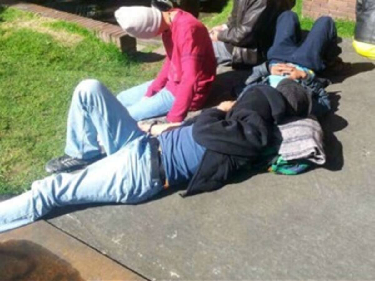Capturados que estaban en la URI de Paloquemao fueron sacados a la calle