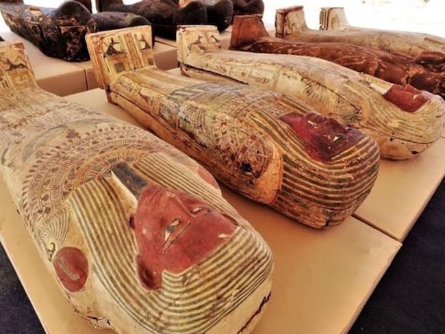 Arqueólogos desenterraron en la necrópolis de Saqqara, Egipto, 250 ataúdes