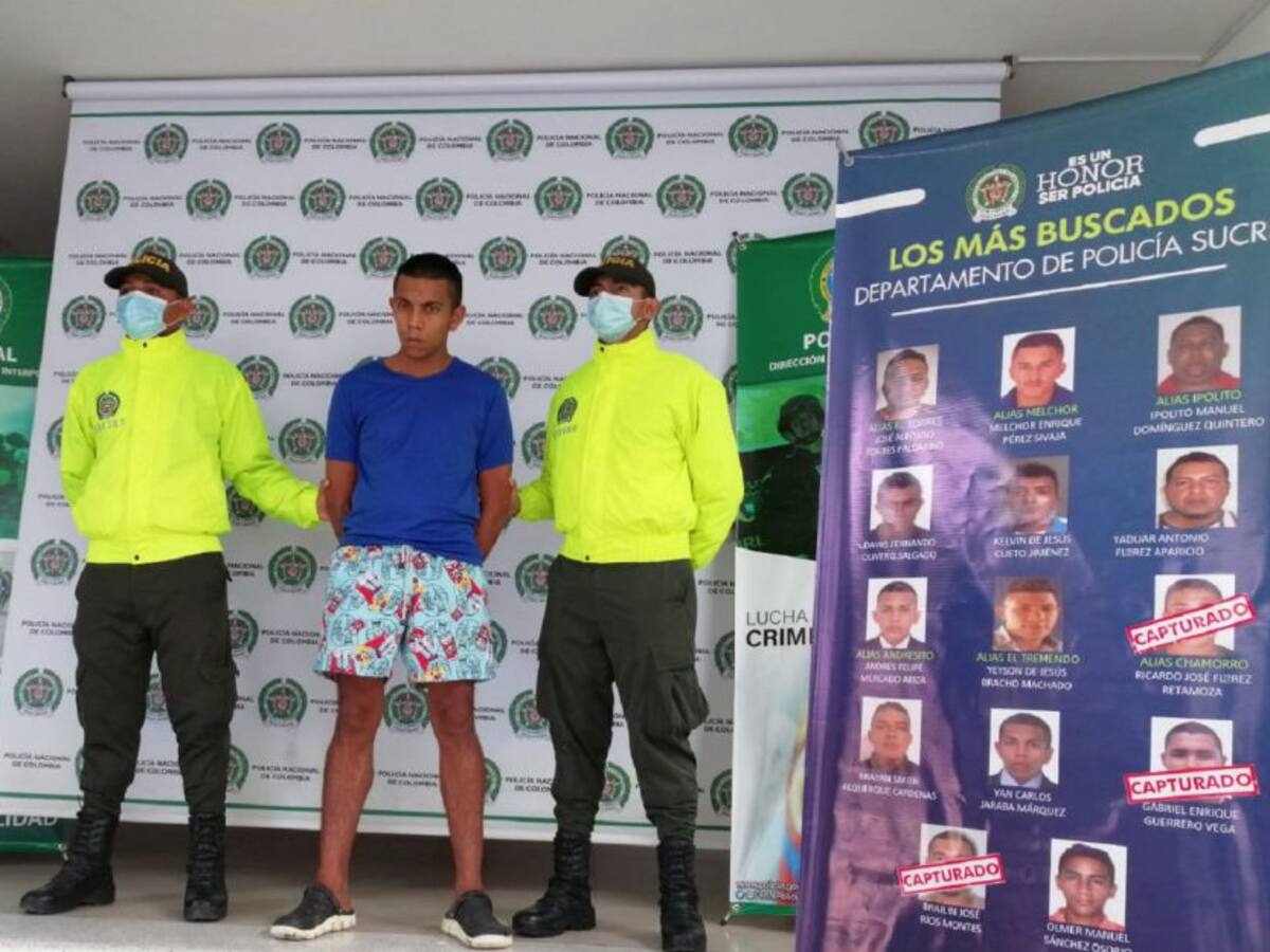 A la cárcel alias Borrador, quien era de los hombres más buscados de Sucre