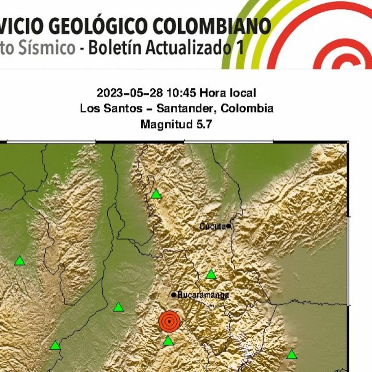 Fuerte temblor tuvo como epicentro el municipio de Los Santos