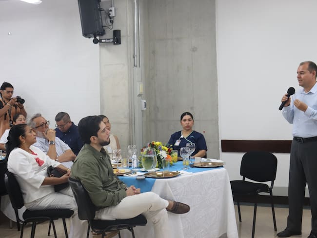 El director de la UCC Campus Montería, Jorge Vélez, durante el lanzamiento del pregrado en Enfermería.