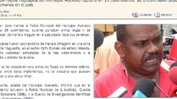 Detienen a 19 colombianos en Venezuela:RNV