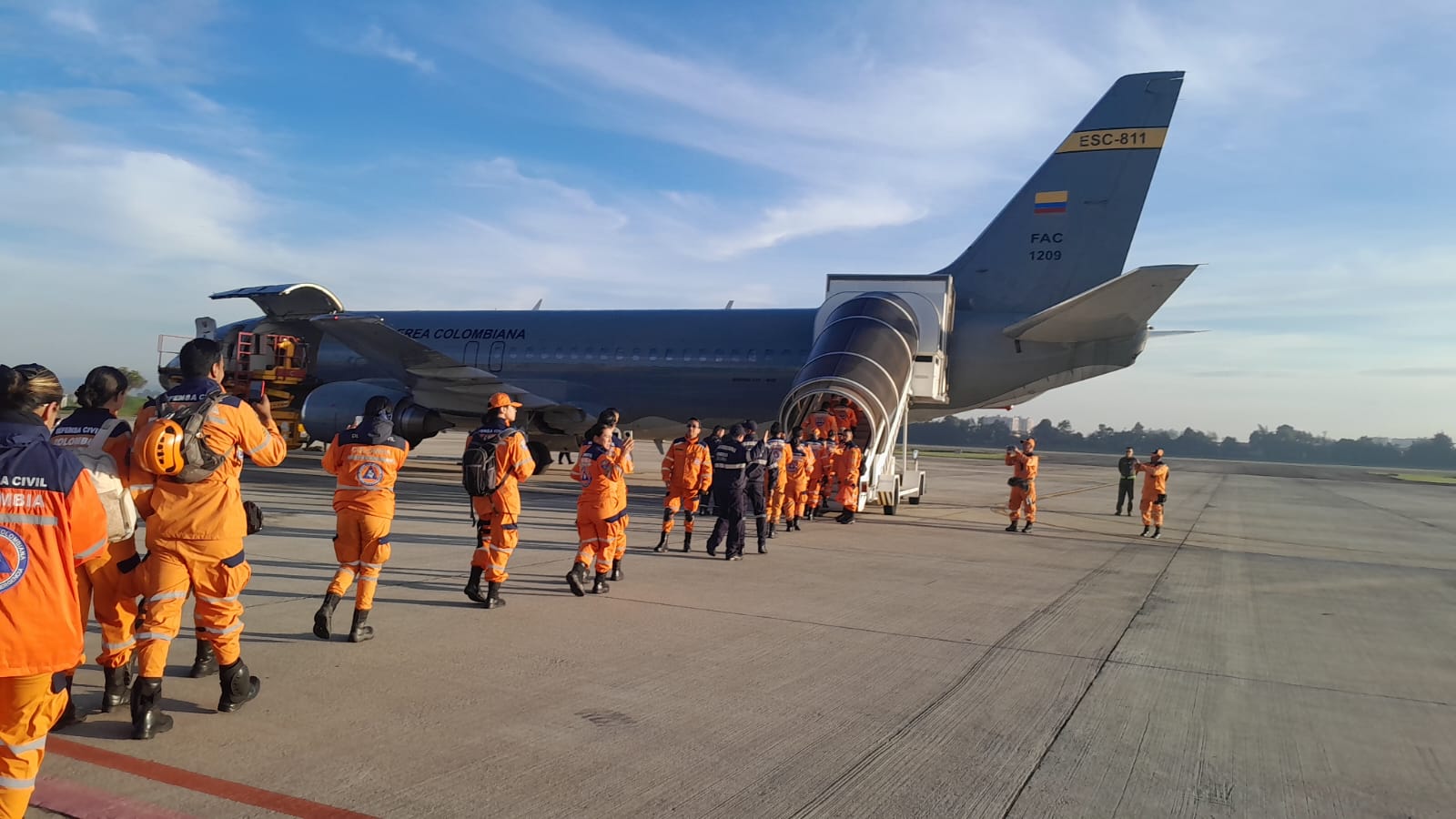 24 miembros de la Defensa Civil de Boyacá se sumaron a las labores de ayuda en el depar5tamento de Córdoba / Foto: Suministrada