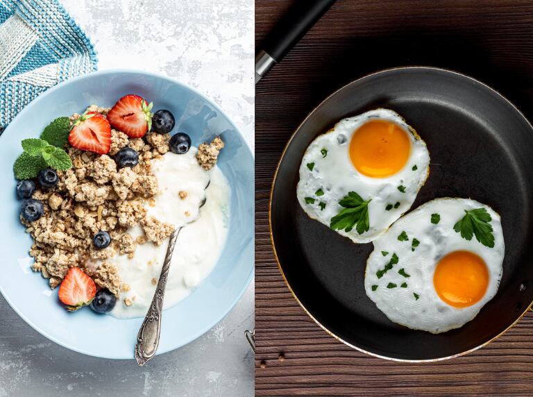 Cereal versus huevo (Getty Images)