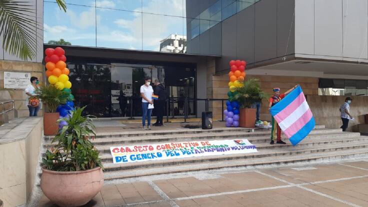 Sandra Martínez líder de la comunidad de población trans y trabajadoras sexuales