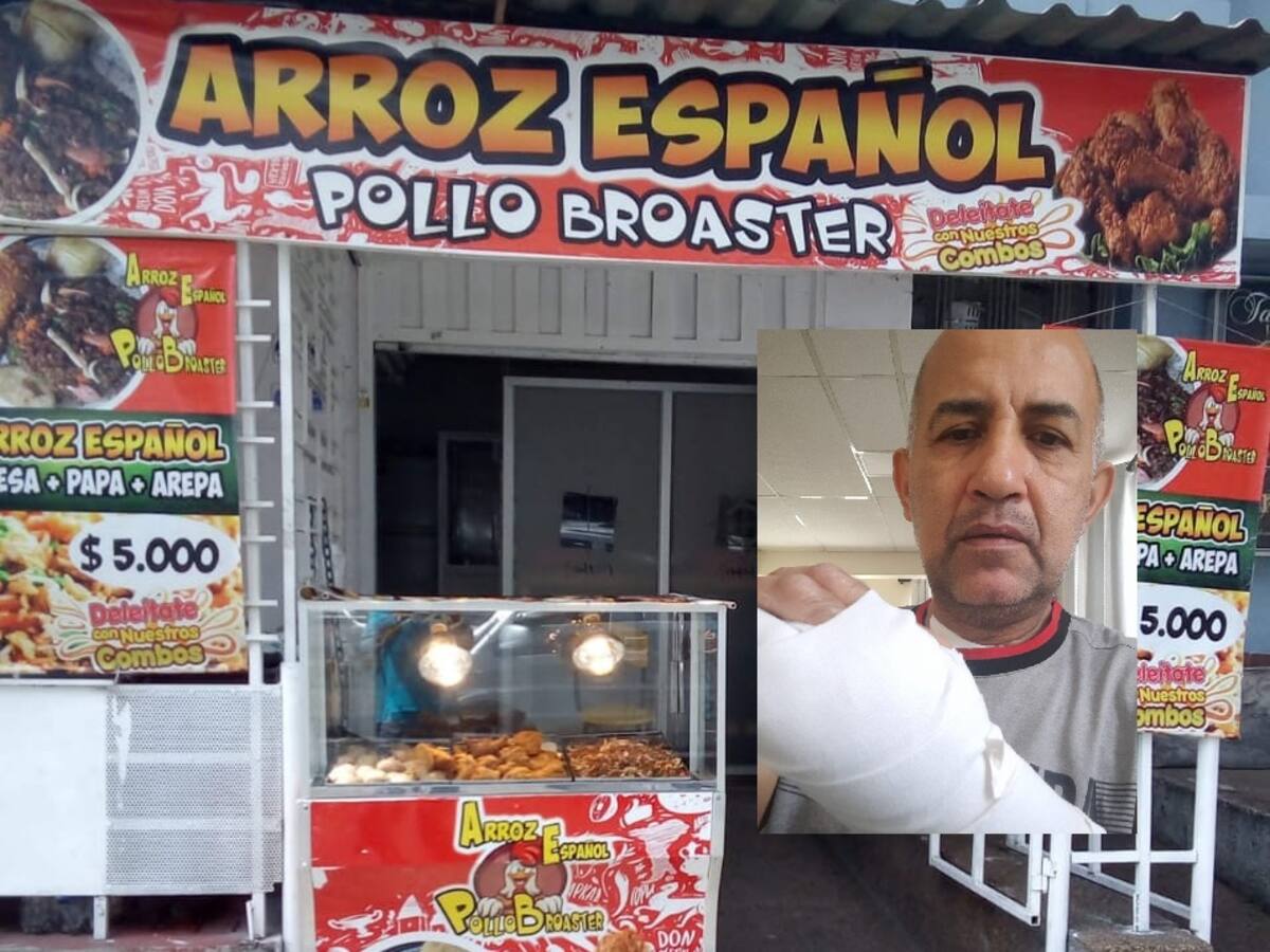 Dueño de un restaurante en Armenia fue agredido con arma blanca por un habitante de calle