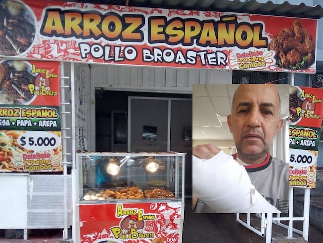 Edison Correa, comerciante agredido