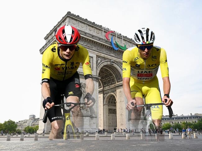 Jonas Vingegaard y Tadej Pogačar / Composición: Caracol Radio