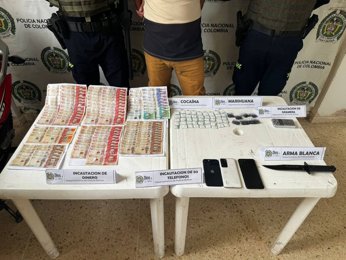 Hombre fue sorprendido por la Policía portando base de coca y marihuana en Bolívar