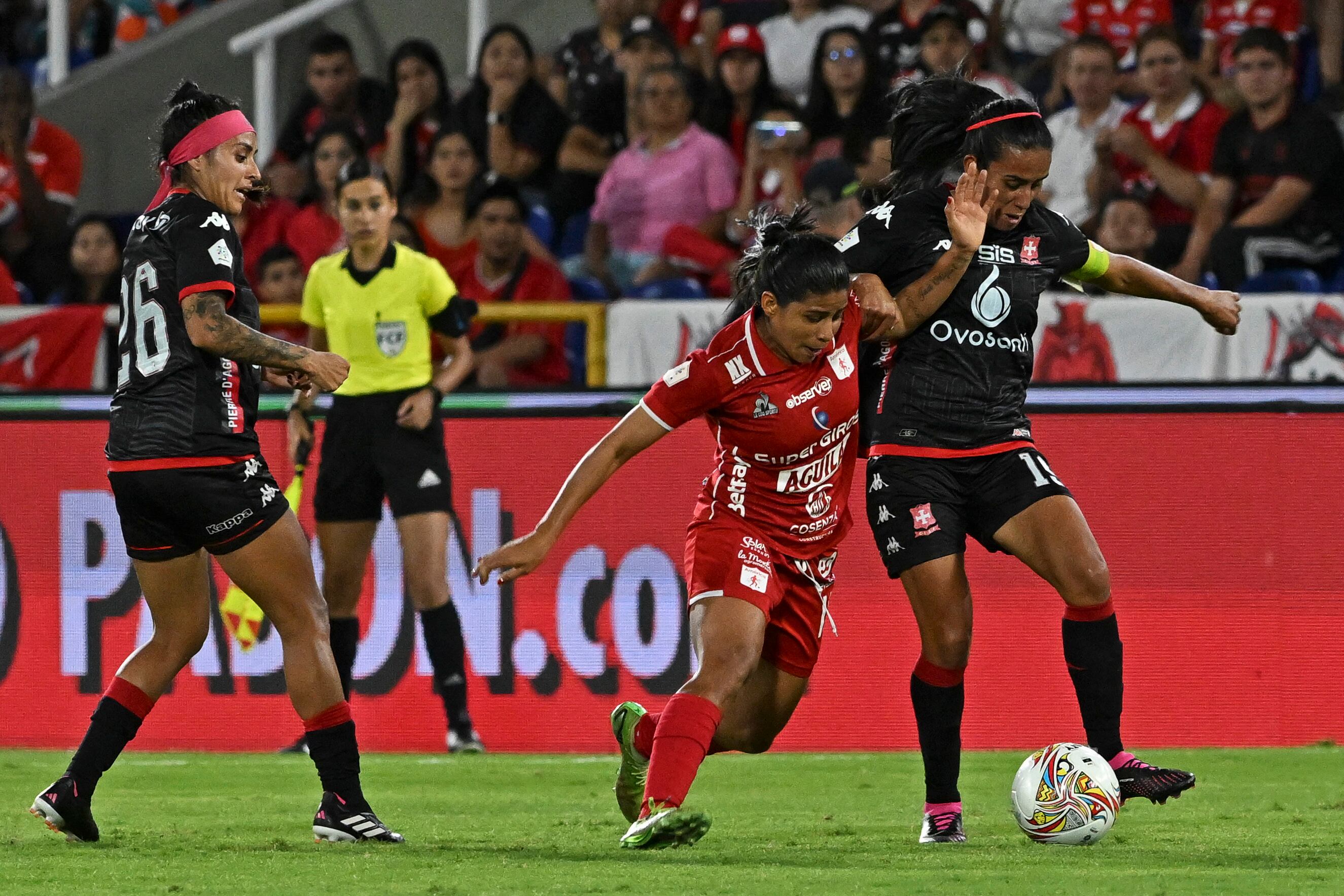 Gabriela Huertas, capitana de Independiente Santa Fe. (Photo by JOAQUIN SARMIENTO / AFP) (Photo by JOAQUIN SARMIENTO/AFP via Getty Images)