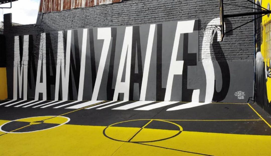 Una de las canchas intervenidas por la Alcaldía de Manizales.