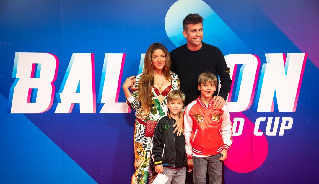 Shakira, Sasha, Milán y Piqué. 