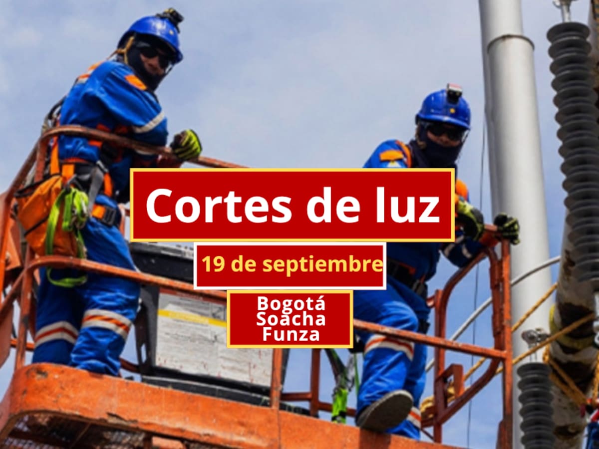 Cortes de luz en Bogotá, Soacha y Funza este sábado 19 de septiembre: horarios y barrios afectados