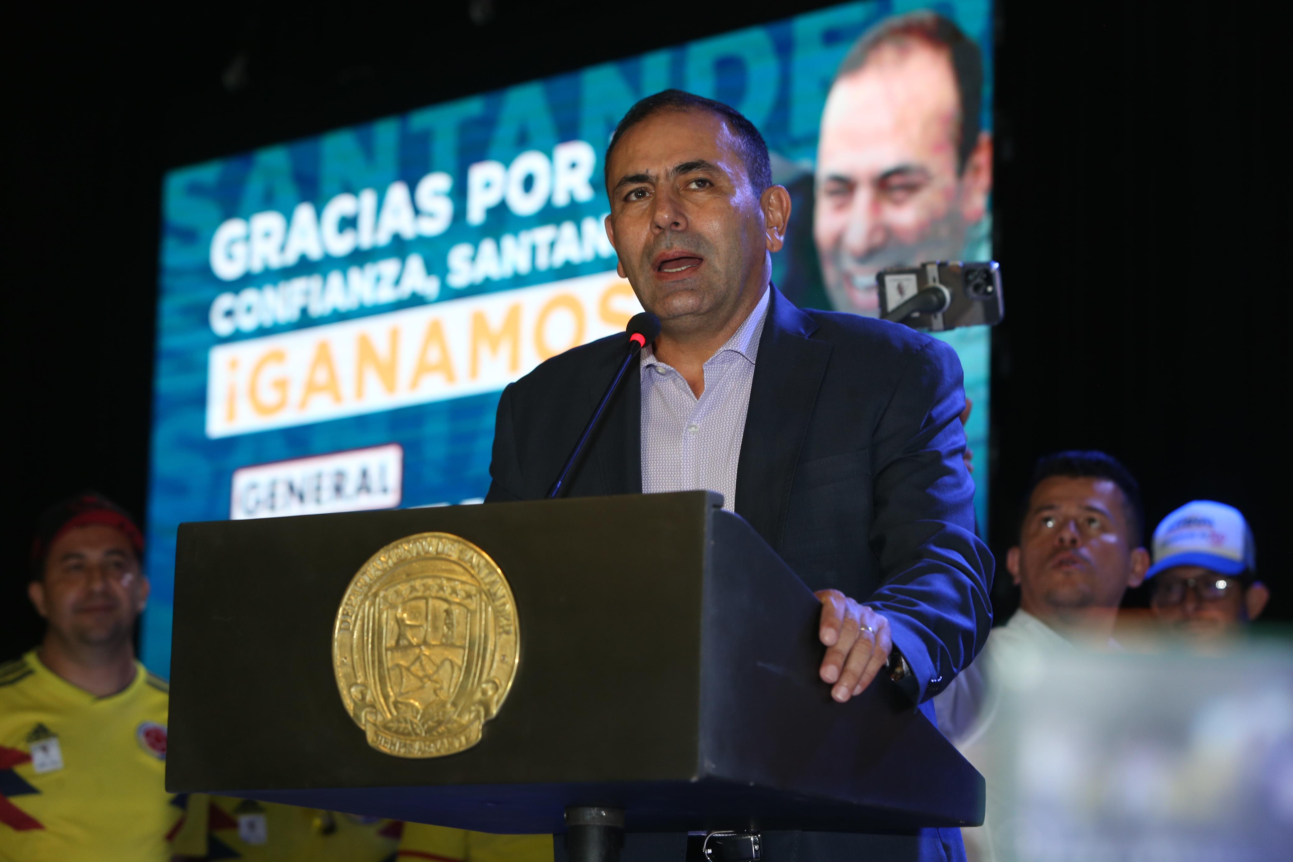 Juvenal Díaz Mateus nuevo gobernador de Santander Foto: Colprensa