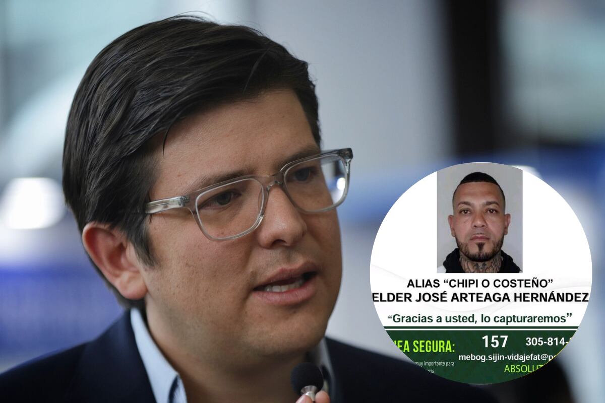 Miguel Uribe (Colprensa) y alias 'Chipi' (Cortesía Policía))