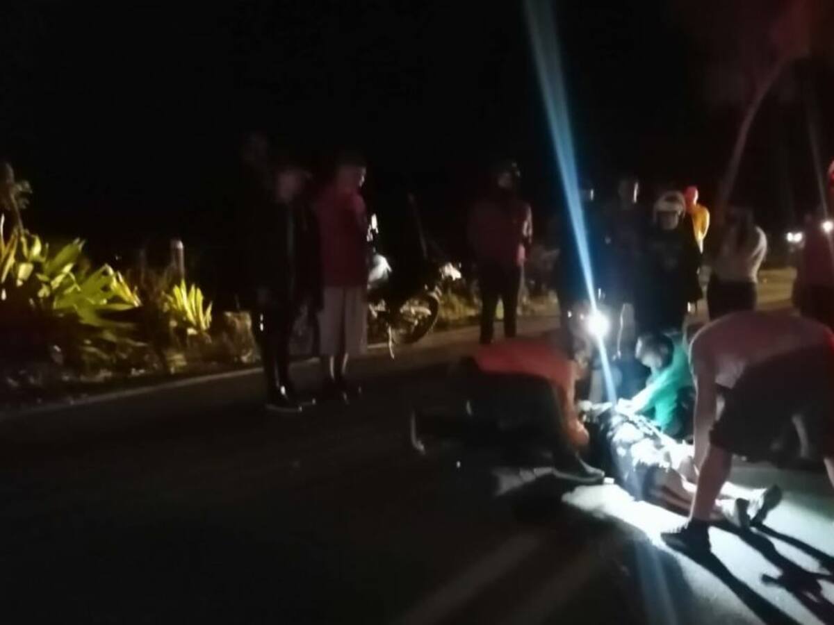 Dos ciclistas resultaron heridos de gravedad en un accidente en Anserma
