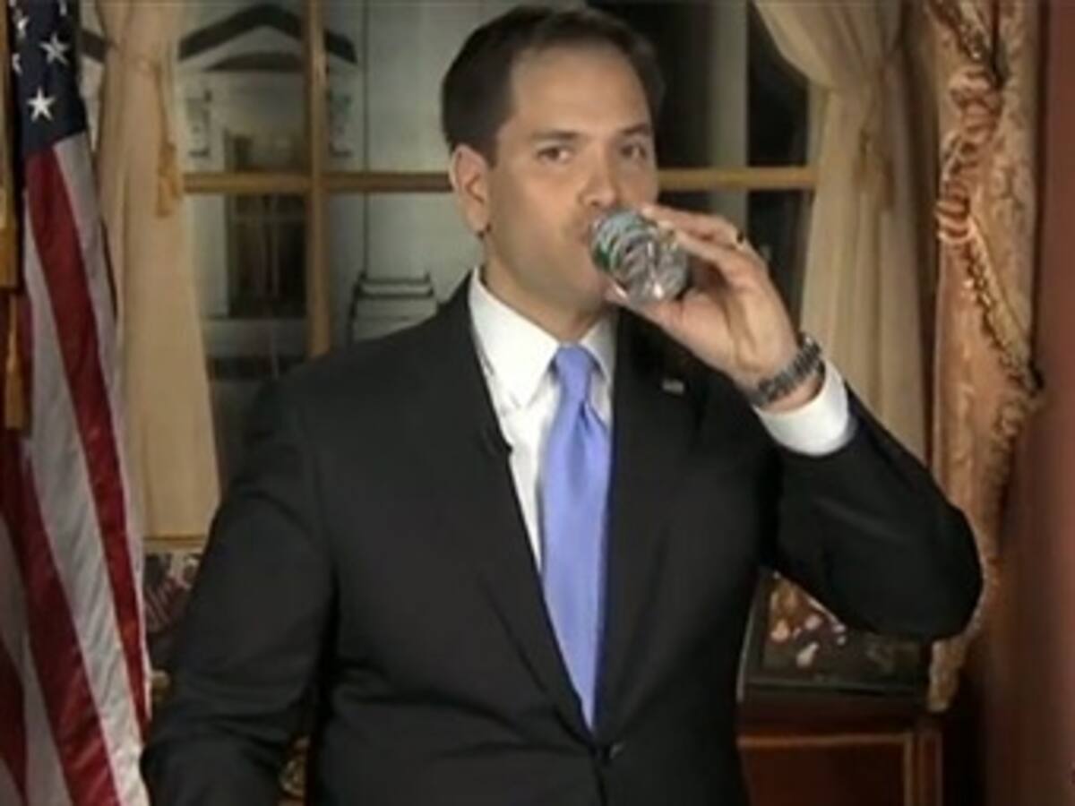 Marco Rubio y el vaso de agua, el nuevo 'Watergate'