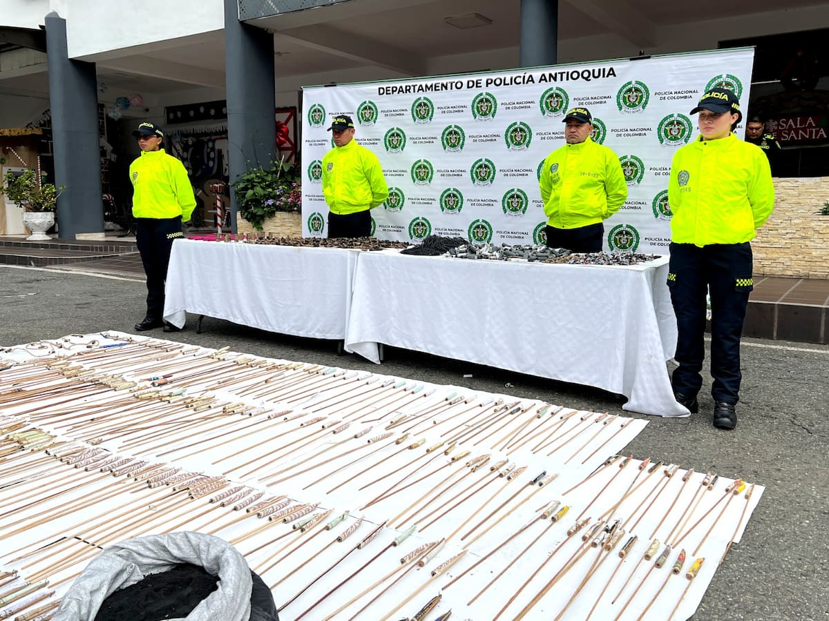 Policía desmantela polvorera artesanal en La Ceja y evita riesgos durante temporada decembrina