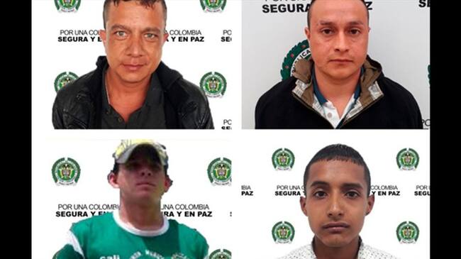 La Policía capturó a cuatro sujetos por los delitos de homicidio agravado. Foto: Policía