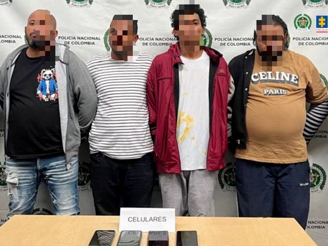 Capturados por extorsión- foto alcaldía de Medellín