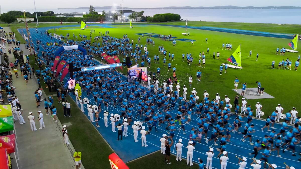 Cartagena vibró con la carrera oficial de la Armada de Colombia: al trote marinos
