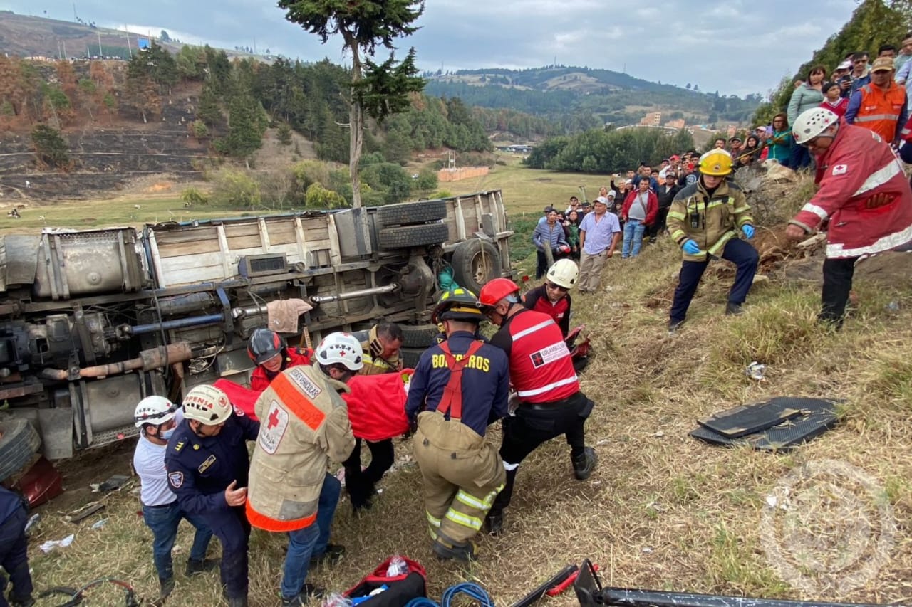 Siniestro vial en la vía Ventaquemada - Tunja
