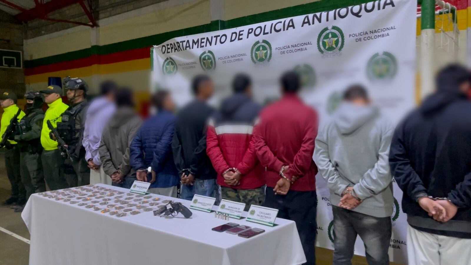 Capturados - foto policía Antioquia