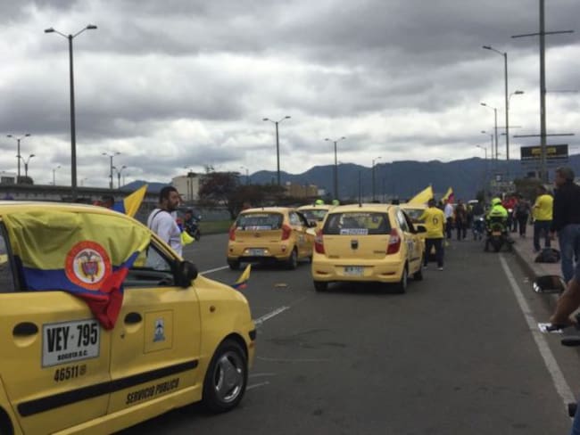 Paro de taxistas en Bogotá