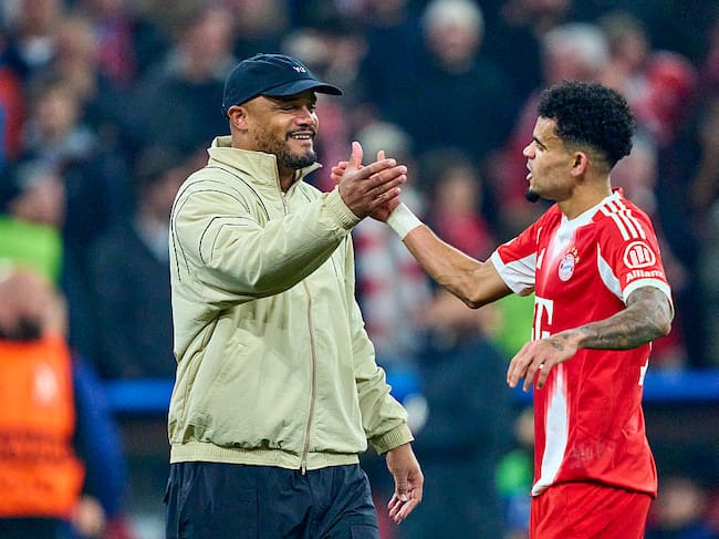Especial pedido de Kompany a Luis Díaz, previo al PSG vs. Bayern Múnich en semis de Champions League. (Photo by EyesWideOpen/Getty Images)