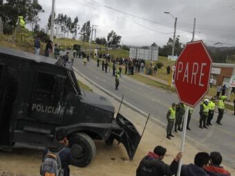 Vía La Calera. Foto: Colprensa.