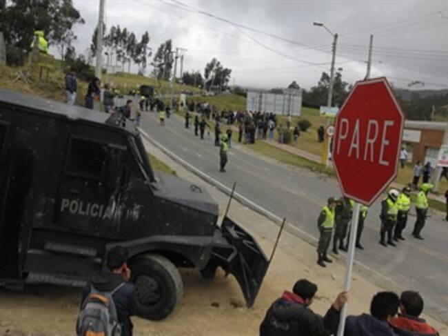Vía La Calera. Foto: Colprensa.