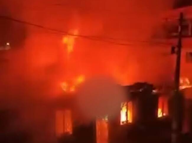 Incendio El Peñol, Antioquia. Foto: Cortesía.