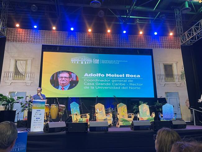 Intervención del coordinador de Casa Grande Caribe, el rector de la Universidad del Norte, Adolfo Meisel./ Foto: ANDI Bolívar
