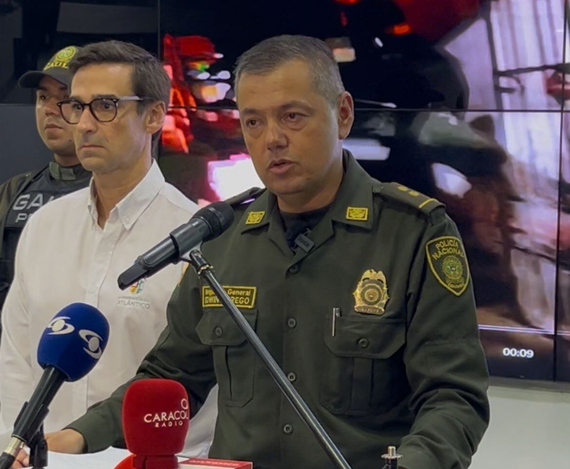 General Edwin Urrego, comandante de la Policía de Barranquilla.