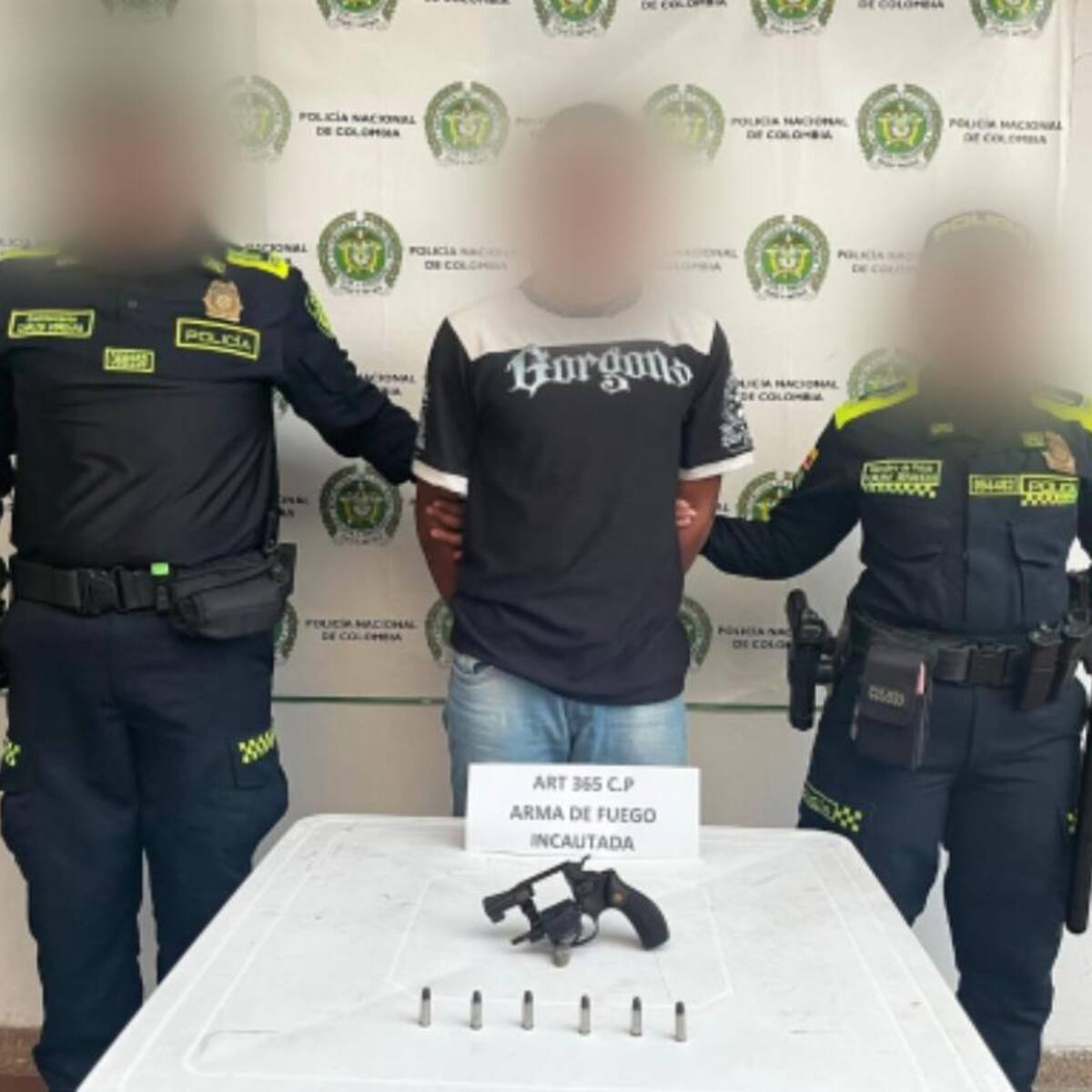 Otra captura por presunto porte ilegal de armas: en San Jacinto hombre fue hallado con revólver