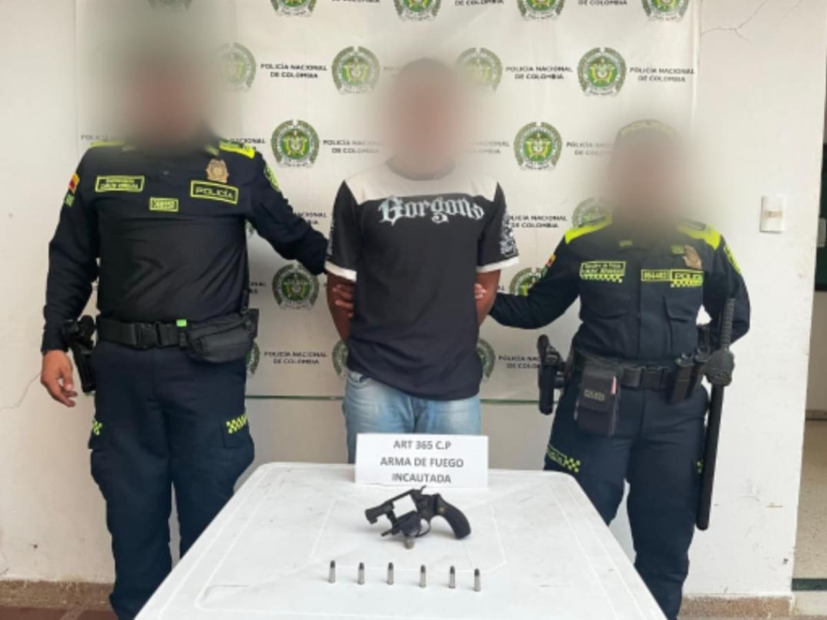 Otra captura por presunto porte ilegal de armas: en San Jacinto hombre fue hallado con revólver