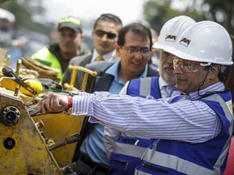 En la avenida Primero de Mayo, entre calles 35A y 35B sur, iniciaron las primeras actividades de geotecnia (estudio de suelos). Foto: Colprensa.