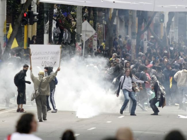 Protestas y disturbios registrados en el paro nacional del 28 de abril de 2021. Colprensa - Juan Pablo Bayona